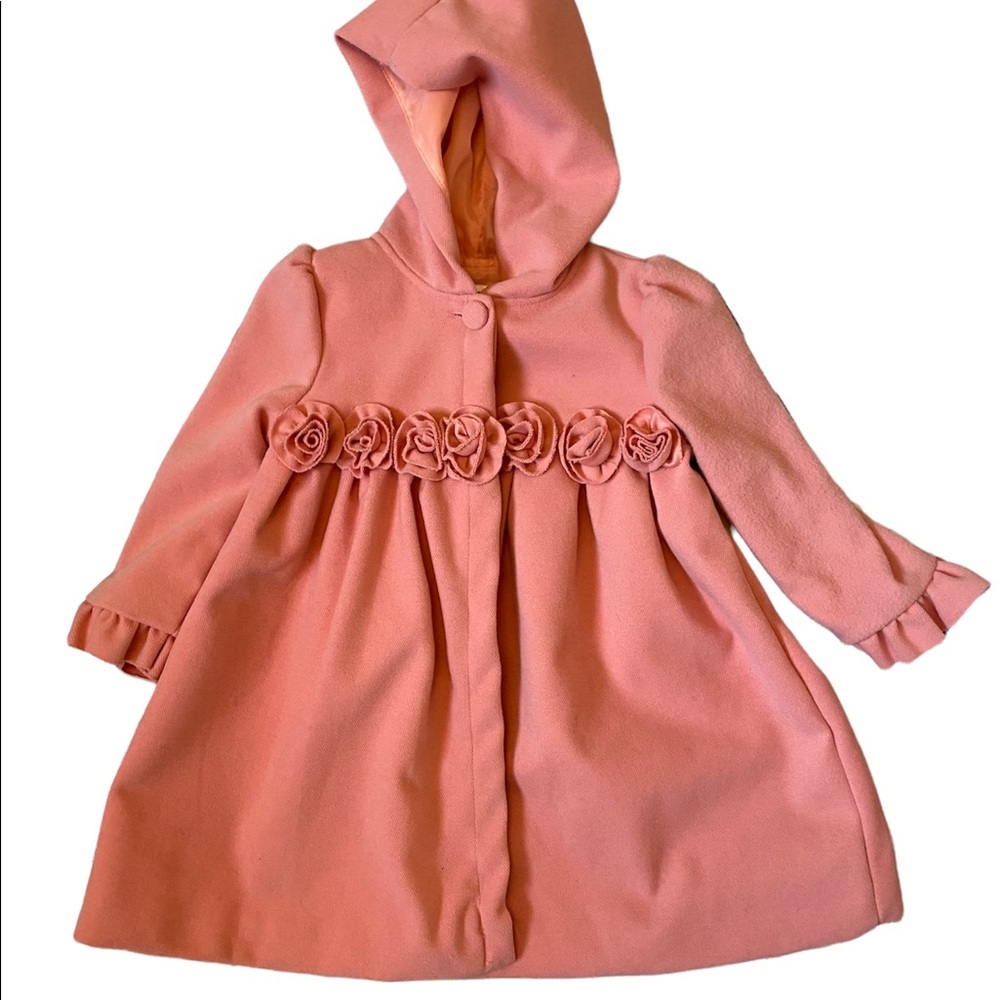 Joe Ella Girls blush dress coat, size 3